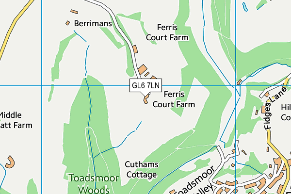 GL6 7LN map - OS VectorMap District (Ordnance Survey) GL6 7LN map - OS VectorMap District (Ordnance Survey)