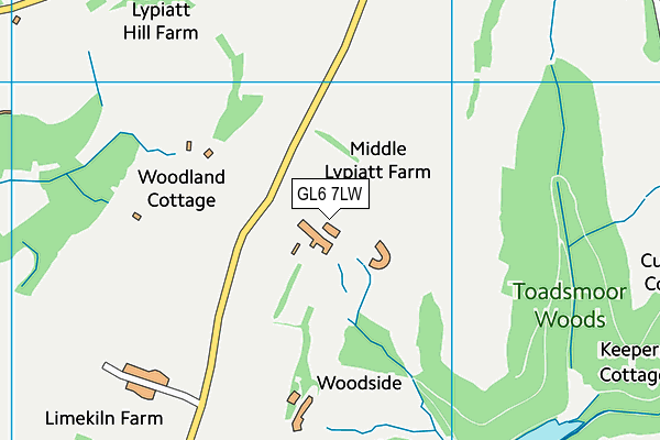 GL6 7LW map - OS VectorMap District (Ordnance Survey) GL6 7LW map - OS VectorMap District (Ordnance Survey)