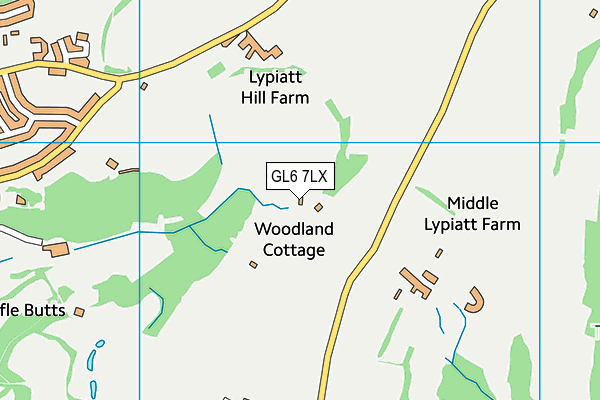 GL6 7LX map - OS VectorMap District (Ordnance Survey) GL6 7LX map - OS VectorMap District (Ordnance Survey)