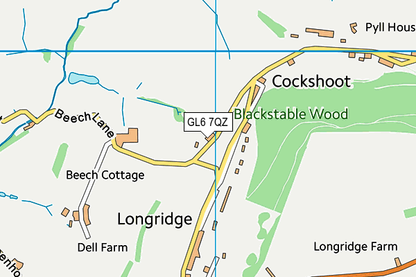 GL6 7QZ map - OS VectorMap District (Ordnance Survey) GL6 7QZ map - OS VectorMap District (Ordnance Survey)