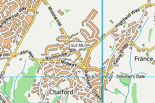 GL6 8BJ map - OS VectorMap District (Ordnance Survey) GL6 8BJ map - OS VectorMap District (Ordnance Survey)