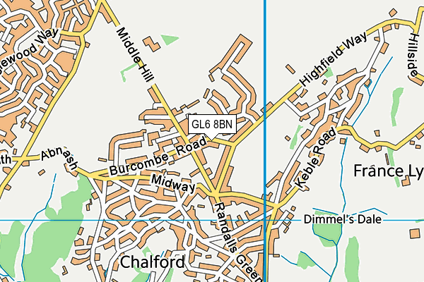 GL6 8BN map - OS VectorMap District (Ordnance Survey) GL6 8BN map - OS VectorMap District (Ordnance Survey)