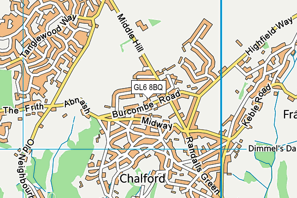 GL6 8BQ map - OS VectorMap District (Ordnance Survey) GL6 8BQ map - OS VectorMap District (Ordnance Survey)