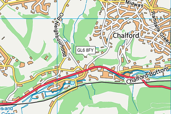 GL6 8FY map - OS VectorMap District (Ordnance Survey) GL6 8FY map - OS VectorMap District (Ordnance Survey)