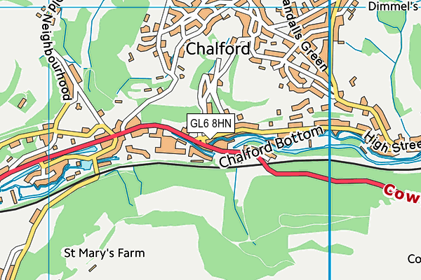 GL6 8HN map - OS VectorMap District (Ordnance Survey) GL6 8HN map - OS VectorMap District (Ordnance Survey)