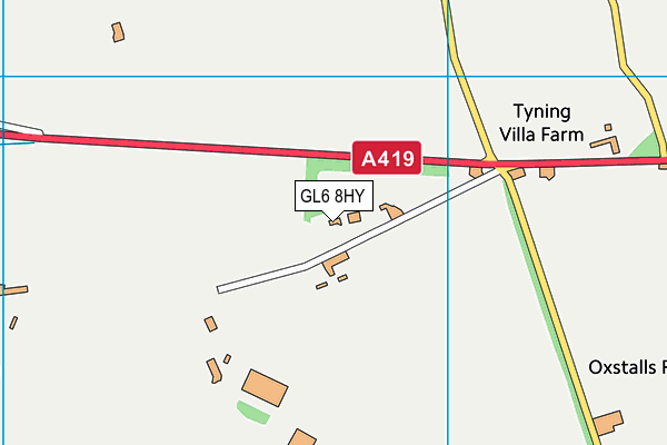 GL6 8HY map - OS VectorMap District (Ordnance Survey) GL6 8HY map - OS VectorMap District (Ordnance Survey)