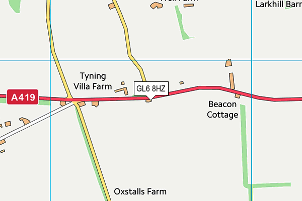 GL6 8HZ map - OS VectorMap District (Ordnance Survey) GL6 8HZ map - OS VectorMap District (Ordnance Survey)