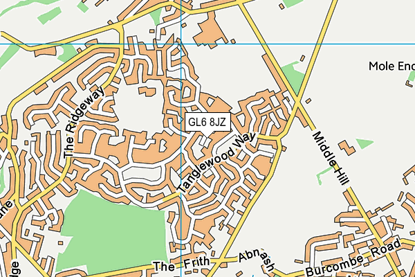 GL6 8JZ map - OS VectorMap District (Ordnance Survey) GL6 8JZ map - OS VectorMap District (Ordnance Survey)