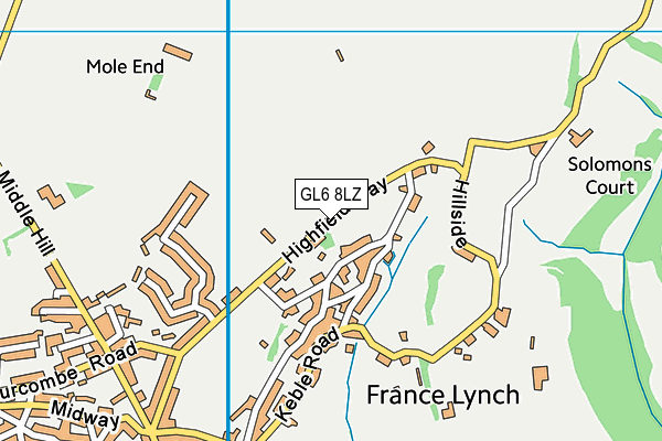GL6 8LZ map - OS VectorMap District (Ordnance Survey) GL6 8LZ map - OS VectorMap District (Ordnance Survey)