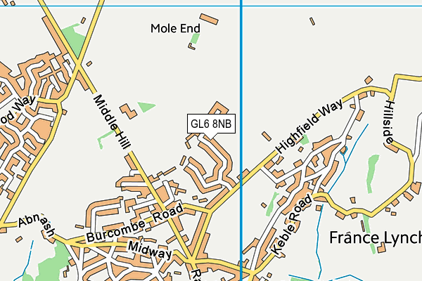 GL6 8NB map - OS VectorMap District (Ordnance Survey) GL6 8NB map - OS VectorMap District (Ordnance Survey)