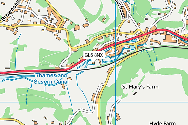 GL6 8NX map - OS VectorMap District (Ordnance Survey) GL6 8NX map - OS VectorMap District (Ordnance Survey)