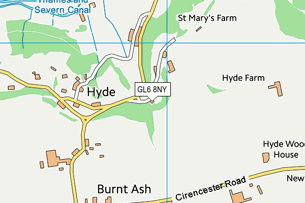 GL6 8NY map - OS VectorMap District (Ordnance Survey) GL6 8NY map - OS VectorMap District (Ordnance Survey)