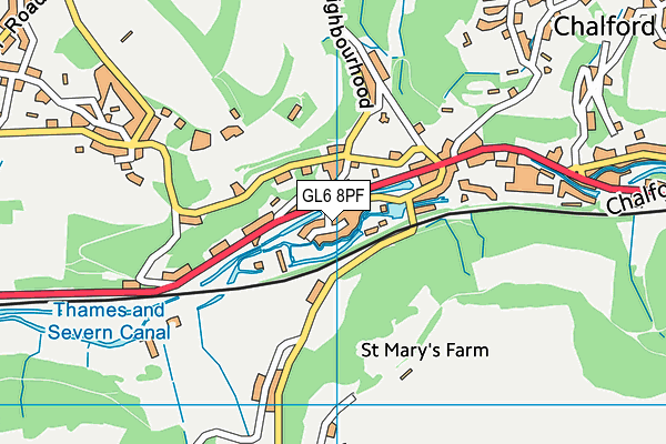 GL6 8PF map - OS VectorMap District (Ordnance Survey) GL6 8PF map - OS VectorMap District (Ordnance Survey)