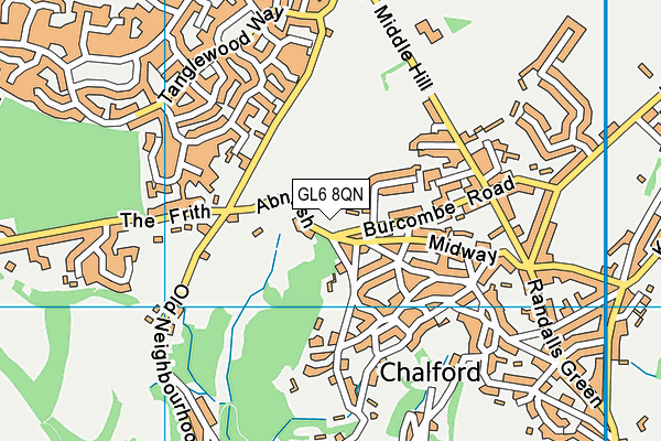 GL6 8QN map - OS VectorMap District (Ordnance Survey) GL6 8QN map - OS VectorMap District (Ordnance Survey)