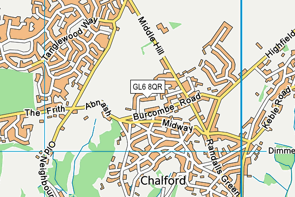 GL6 8QR map - OS VectorMap District (Ordnance Survey) GL6 8QR map - OS VectorMap District (Ordnance Survey)
