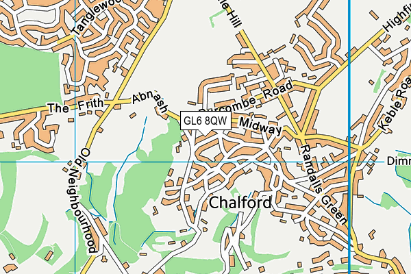GL6 8QW map - OS VectorMap District (Ordnance Survey) GL6 8QW map - OS VectorMap District (Ordnance Survey)