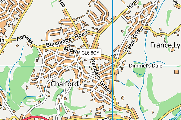 GL6 8QY map - OS VectorMap District (Ordnance Survey) GL6 8QY map - OS VectorMap District (Ordnance Survey)