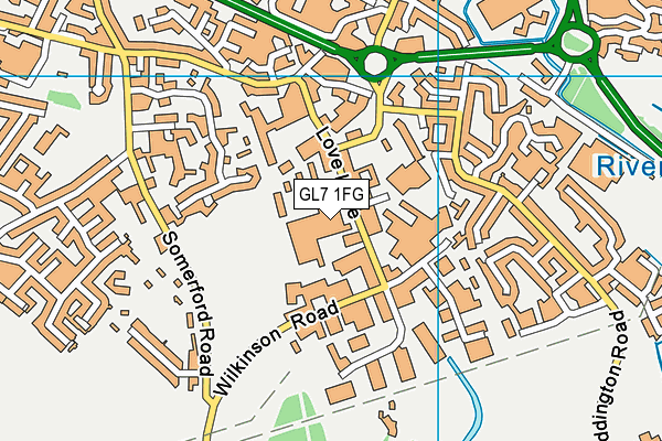 GL7 1FG map - OS VectorMap District (Ordnance Survey) GL7 1FG map - OS VectorMap District (Ordnance Survey)