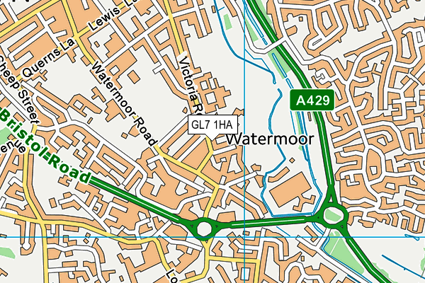 GL7 1HA map - OS VectorMap District (Ordnance Survey) GL7 1HA map - OS VectorMap District (Ordnance Survey)