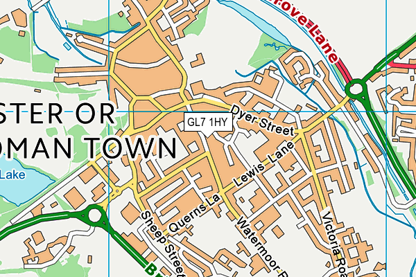 GL7 1HY map - OS VectorMap District (Ordnance Survey) GL7 1HY map - OS VectorMap District (Ordnance Survey)