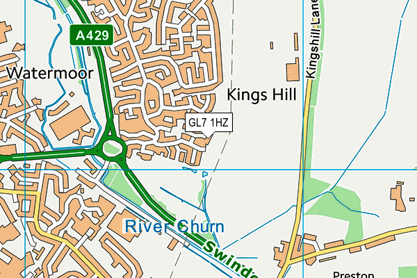 GL7 1HZ map - OS VectorMap District (Ordnance Survey) GL7 1HZ map - OS VectorMap District (Ordnance Survey)