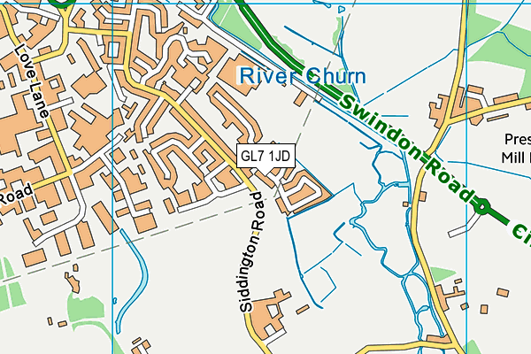 GL7 1JD map - OS VectorMap District (Ordnance Survey) GL7 1JD map - OS VectorMap District (Ordnance Survey)