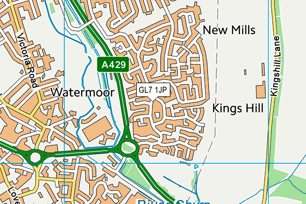 GL7 1JP map - OS VectorMap District (Ordnance Survey) GL7 1JP map - OS VectorMap District (Ordnance Survey)