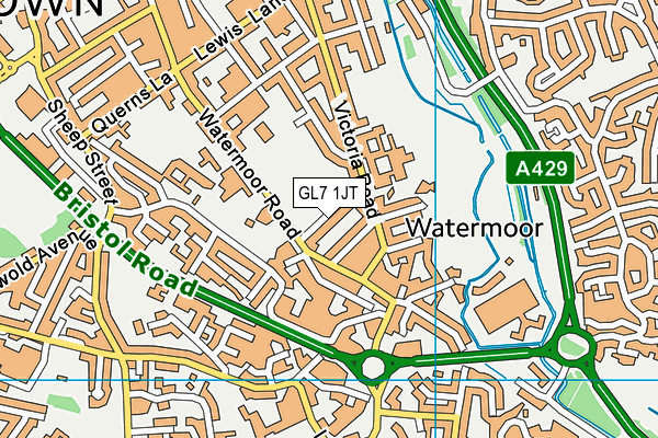 GL7 1JT map - OS VectorMap District (Ordnance Survey) GL7 1JT map - OS VectorMap District (Ordnance Survey)