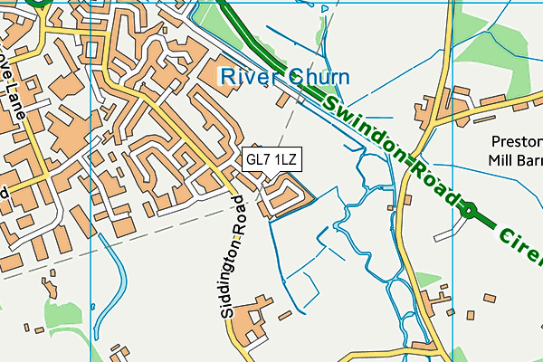 GL7 1LZ map - OS VectorMap District (Ordnance Survey) GL7 1LZ map - OS VectorMap District (Ordnance Survey)