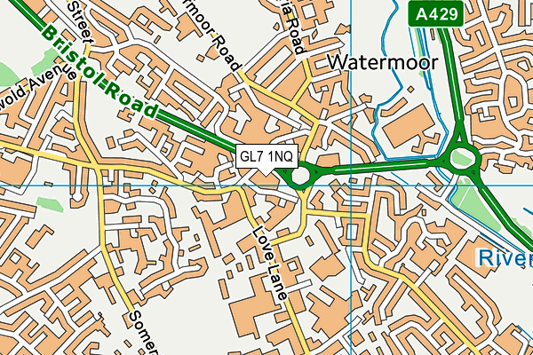 GL7 1NQ map - OS VectorMap District (Ordnance Survey) GL7 1NQ map - OS VectorMap District (Ordnance Survey)