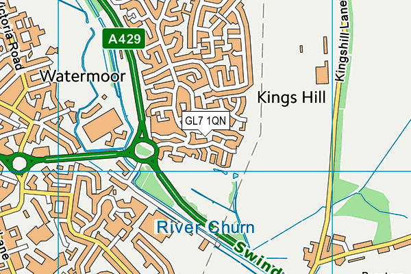GL7 1QN map - OS VectorMap District (Ordnance Survey) GL7 1QN map - OS VectorMap District (Ordnance Survey)