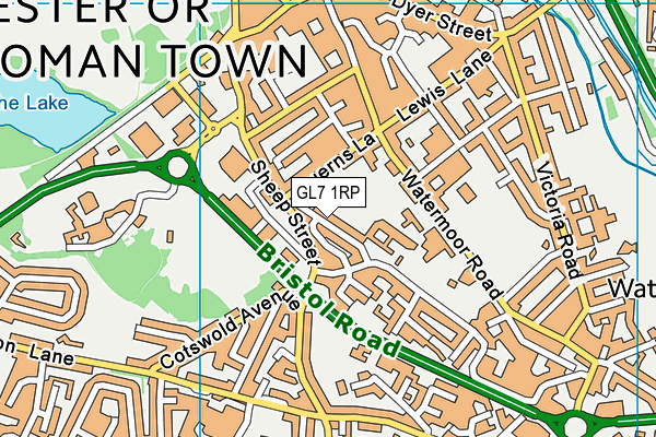 GL7 1RP map - OS VectorMap District (Ordnance Survey) GL7 1RP map - OS VectorMap District (Ordnance Survey)