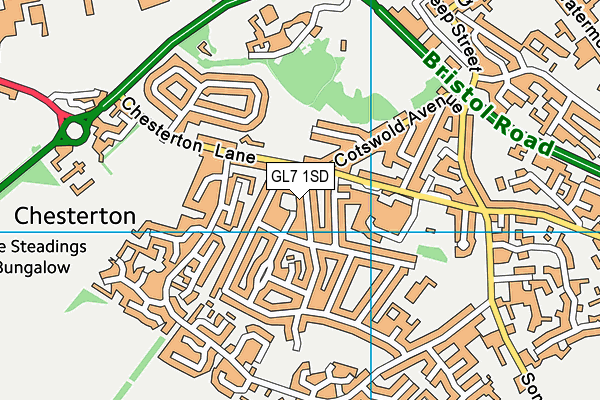 GL7 1SD map - OS VectorMap District (Ordnance Survey) GL7 1SD map - OS VectorMap District (Ordnance Survey)