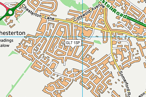 GL7 1SP map - OS VectorMap District (Ordnance Survey) GL7 1SP map - OS VectorMap District (Ordnance Survey)