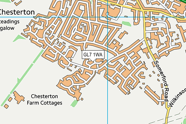 GL7 1WA map - OS VectorMap District (Ordnance Survey) GL7 1WA map - OS VectorMap District (Ordnance Survey)