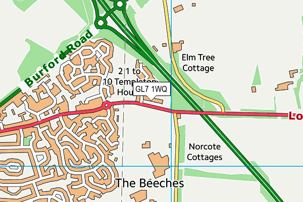 GL7 1WQ map - OS VectorMap District (Ordnance Survey) GL7 1WQ map - OS VectorMap District (Ordnance Survey)