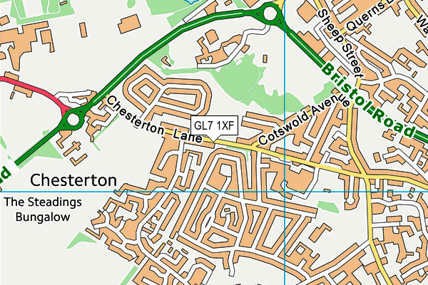 GL7 1XF map - OS VectorMap District (Ordnance Survey) GL7 1XF map - OS VectorMap District (Ordnance Survey)