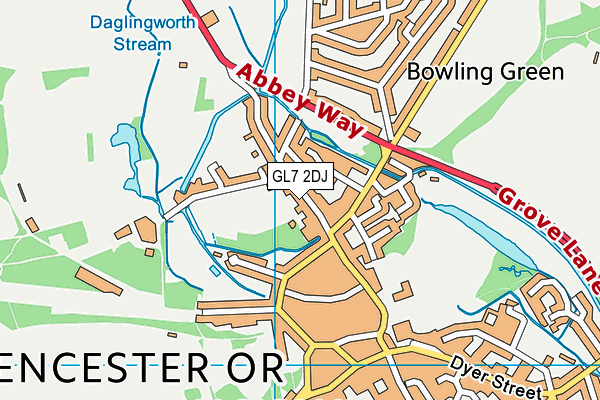 GL7 2DJ map - OS VectorMap District (Ordnance Survey) GL7 2DJ map - OS VectorMap District (Ordnance Survey)