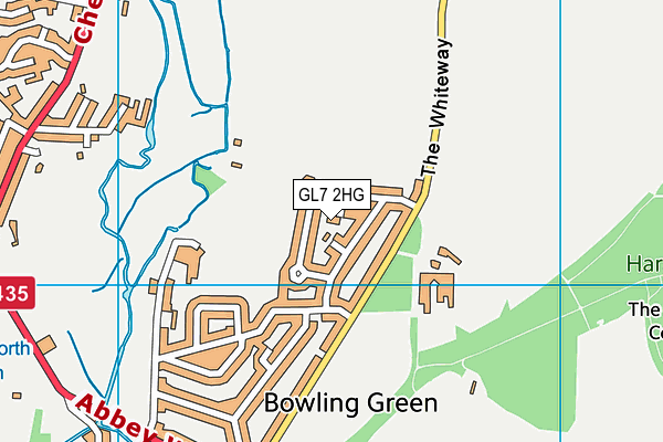 GL7 2HG map - OS VectorMap District (Ordnance Survey) GL7 2HG map - OS VectorMap District (Ordnance Survey)