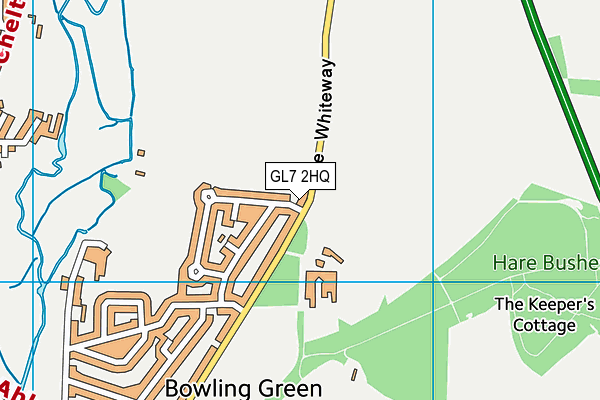GL7 2HQ map - OS VectorMap District (Ordnance Survey) GL7 2HQ map - OS VectorMap District (Ordnance Survey)