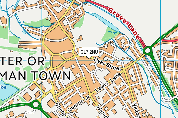 GL7 2NU map - OS VectorMap District (Ordnance Survey) GL7 2NU map - OS VectorMap District (Ordnance Survey)
