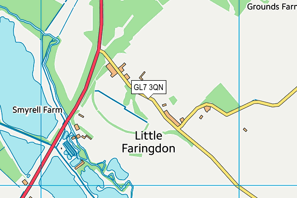 GL7 3QN map - OS VectorMap District (Ordnance Survey)