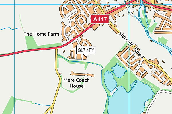 GL7 4FY map - OS VectorMap District (Ordnance Survey) GL7 4FY map - OS VectorMap District (Ordnance Survey)