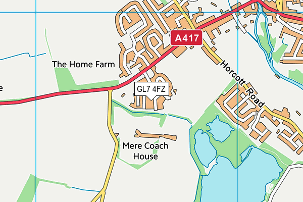 GL7 4FZ map - OS VectorMap District (Ordnance Survey) GL7 4FZ map - OS VectorMap District (Ordnance Survey)
