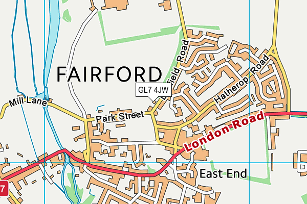 GL7 4JW map - OS VectorMap District (Ordnance Survey) GL7 4JW map - OS VectorMap District (Ordnance Survey)