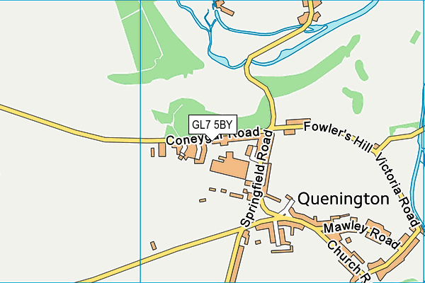 GL7 5BY map - OS VectorMap District (Ordnance Survey)