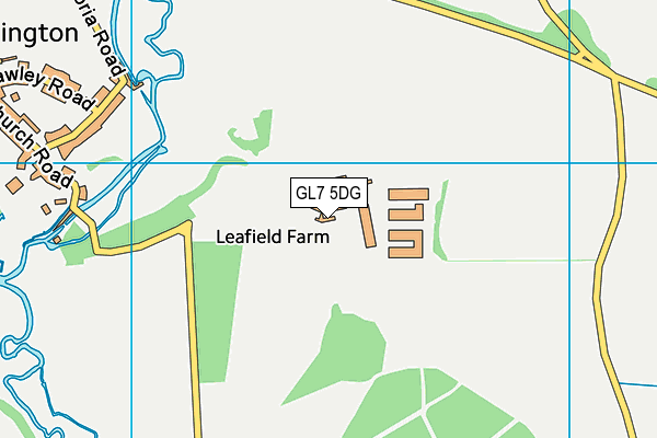 GL7 5DG map - OS VectorMap District (Ordnance Survey)