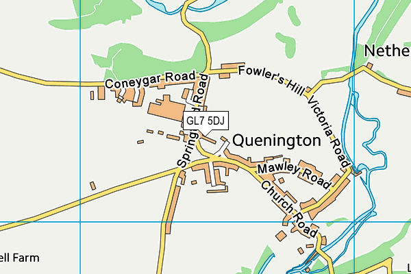 GL7 5DJ map - OS VectorMap District (Ordnance Survey) GL7 5DJ map - OS VectorMap District (Ordnance Survey)