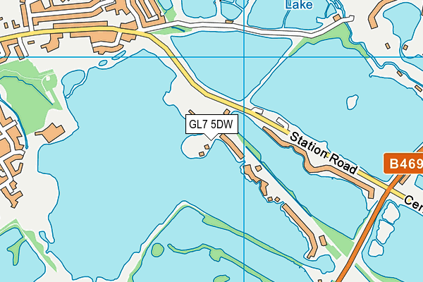 GL7 5DW map - OS VectorMap District (Ordnance Survey) GL7 5DW map - OS VectorMap District (Ordnance Survey)