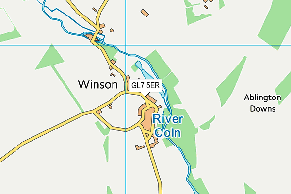 GL7 5ER map - OS VectorMap District (Ordnance Survey) GL7 5ER map - OS VectorMap District (Ordnance Survey)